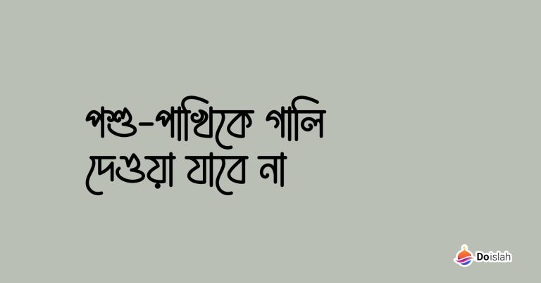 পশু-পাখিকে গালি দেওয়া যাবে না